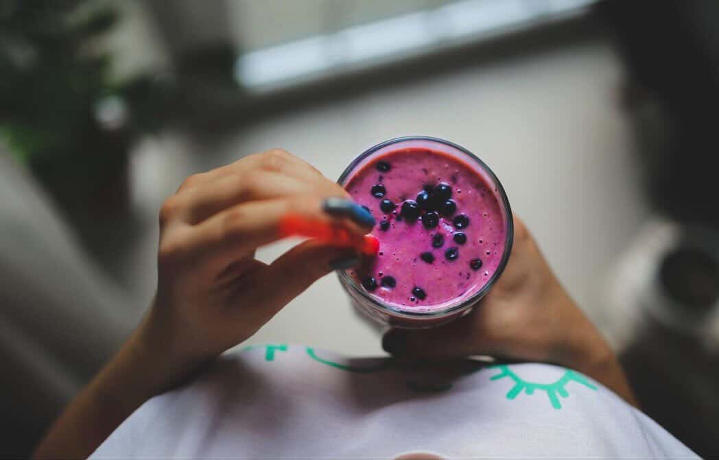 Fresh blueberry smoothie